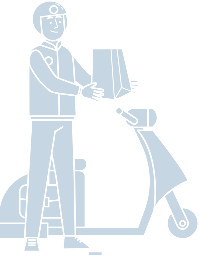 man delivering parcels