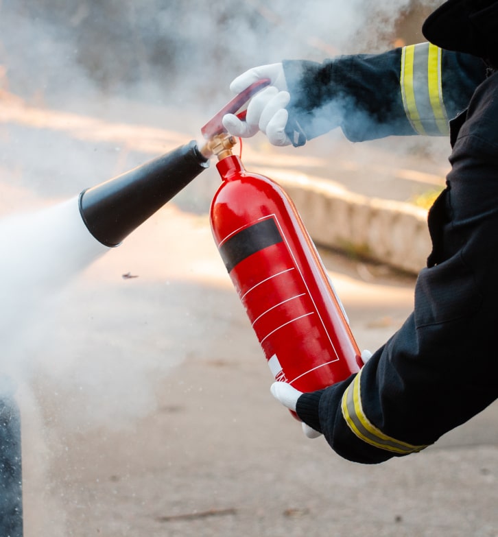 Removing Oxygen by fire extinguisher